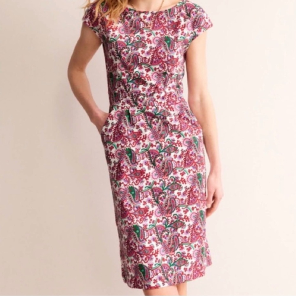Boden Multicolor Paisley Midi Dress